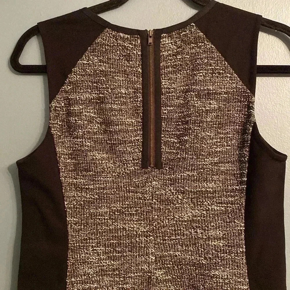 Eileen Fisher petite - dress- PM - black side panels with tweed pattern center - Picture 5 of 6